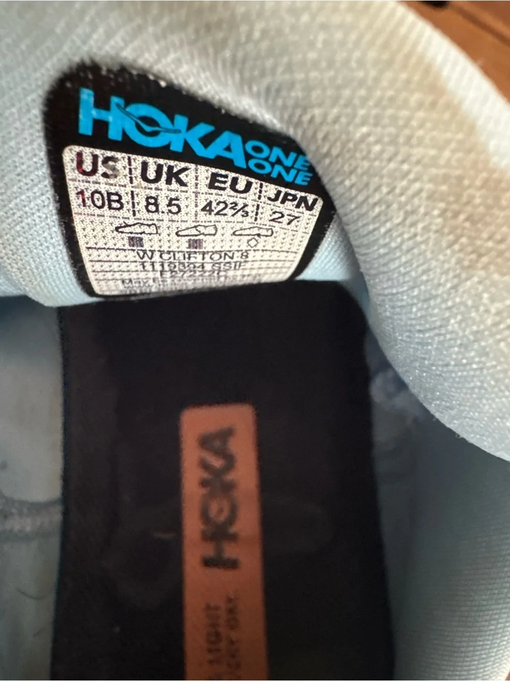 Hoka light blue